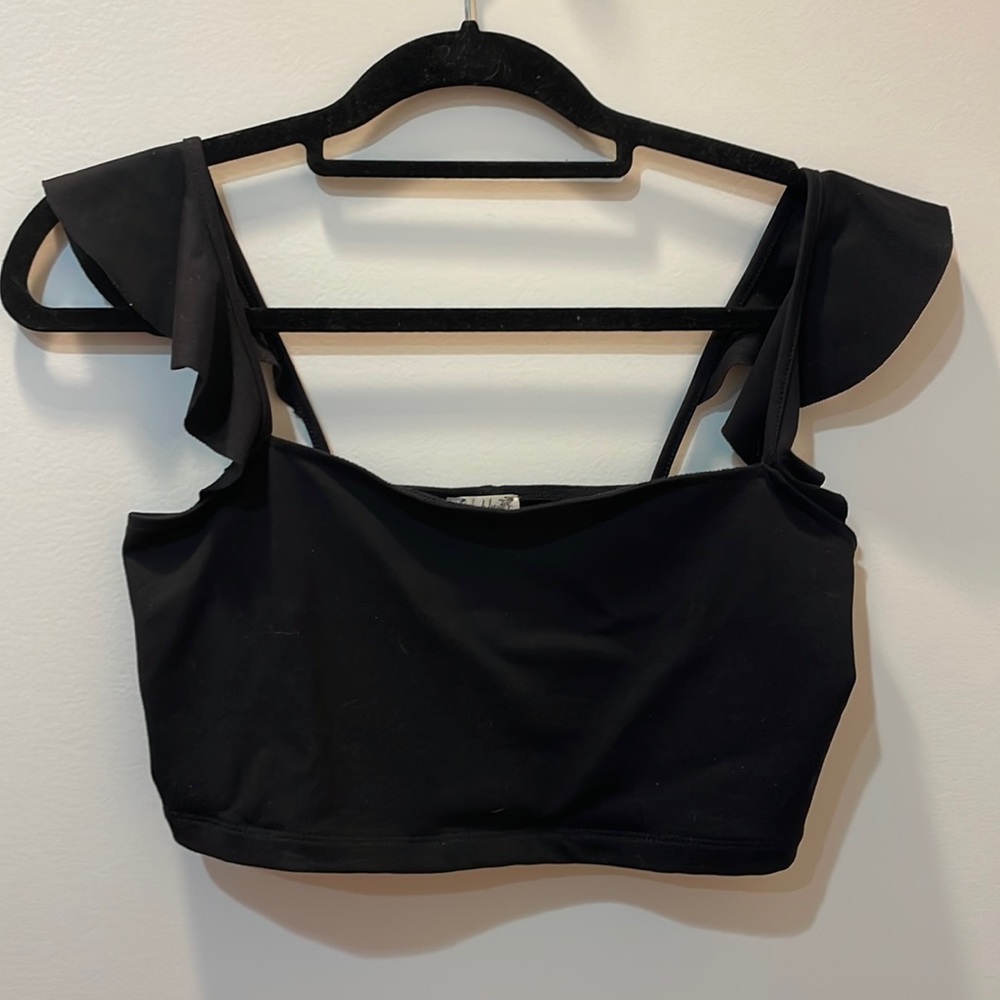 Free People Crop with Flutter Sleeves